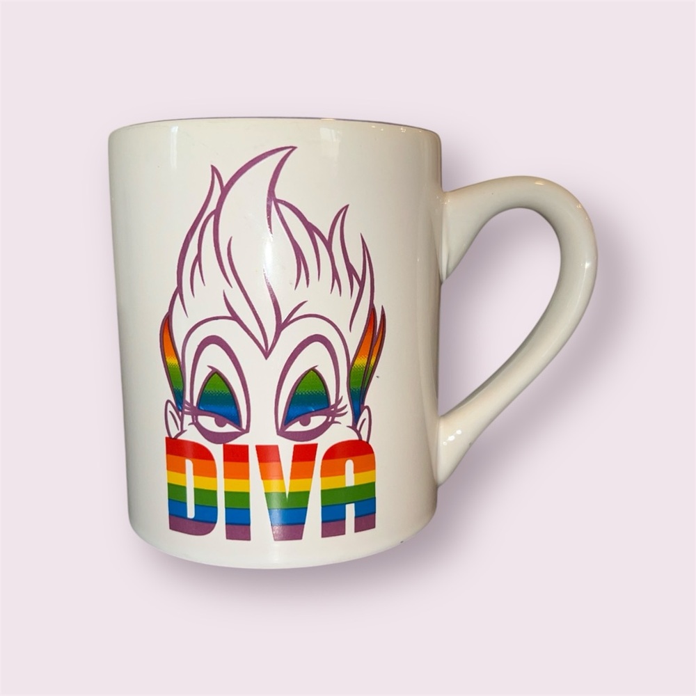 Disney Rainbow Collection Ursula Diva Little Mermaid 14oz Coffee Mug LBGTQ Pride